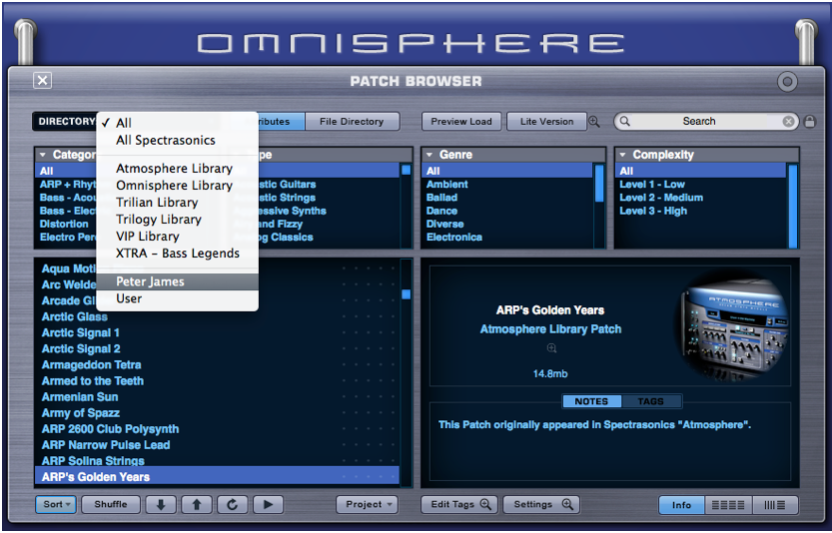 Omnisphere 2 inconsistent data system